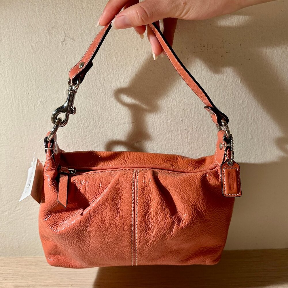 COACH Patent Leather Collection Small Purse in Guava